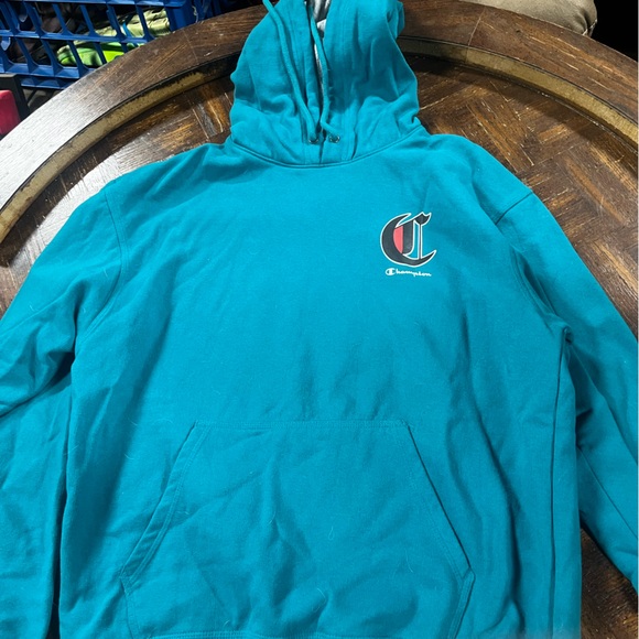 Champion Other - Blue retro champion hoodie